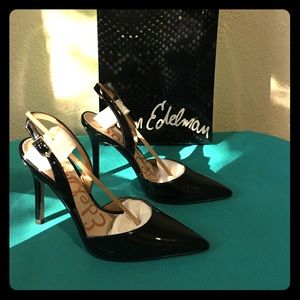 Sam Edelman Dora Black Patent Slingback